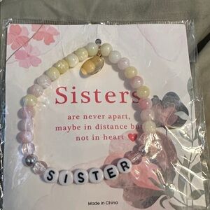 Yellow, pink and White Beaded Bracelet Delicate Jewelry